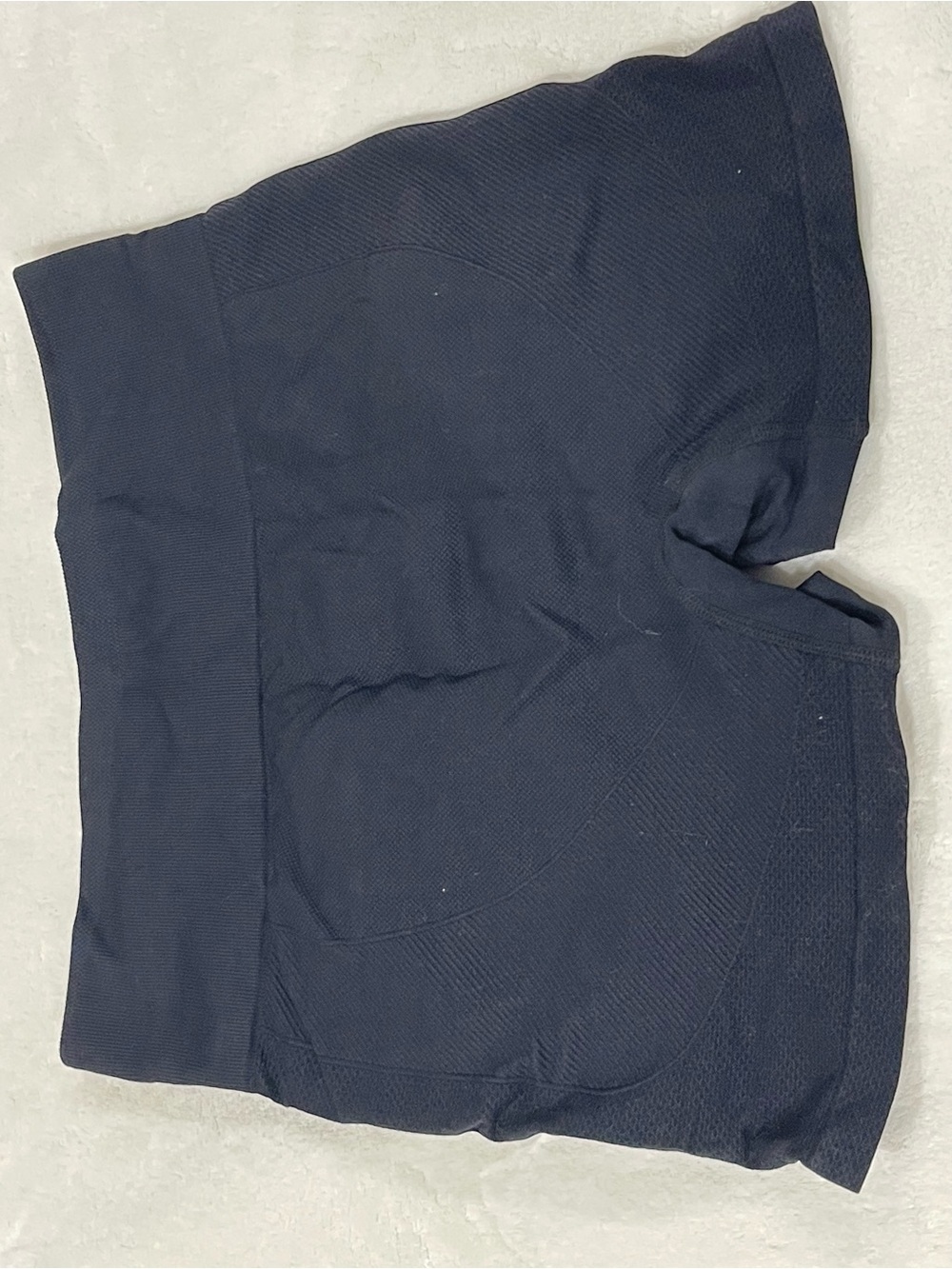 High-Waist Navy Seamless Workout Shorts